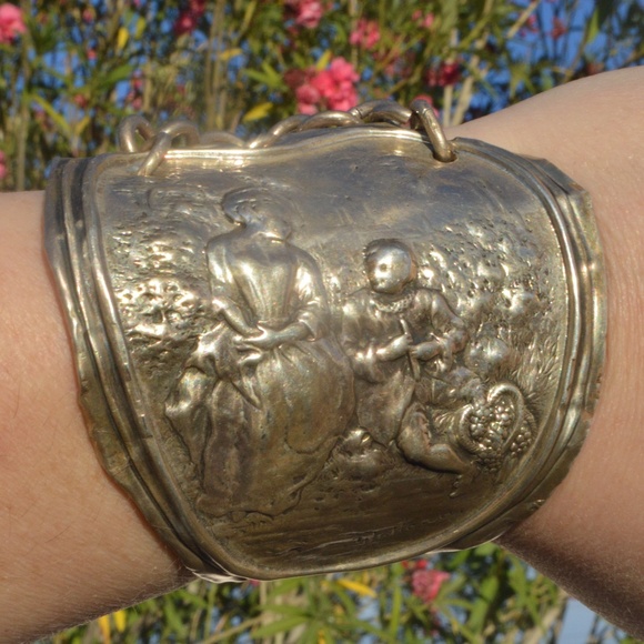 Antique Obsessions Jewelry - Victorian Sterling Silver Rare Antique Bracelet